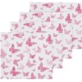 thumbnail image 2 of SKYSONIC Butterfly Cotton Washcloths Set of 2, Highly Absorbent Soft Fingertip Towel for Bathroom, Gym, Hotel and Spa, 12x12 Inch, 2 of 7