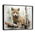 thumbnail image 2 of Designart "Wilderness Necessities: Wolf Family" Minimalism Floater Framed Wall Art Prints, 2 of 5
