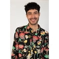 thumbnail image 3 of Ragstock Mushroom Paisley Long Sleeve Button Up Shirt, 3 of 4