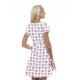 thumbnail image 2 of Women’s A Line Valentines Day Summer Dress, Retro Triangle Arrangement, Cross Wrap V Neck, 6 Sizes, by Ambesonne, 2 of 2