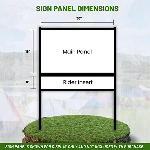 justsignframes Real Estate Yard Sign Stake Metal H Frame (1 Pack) - 18" x 30"