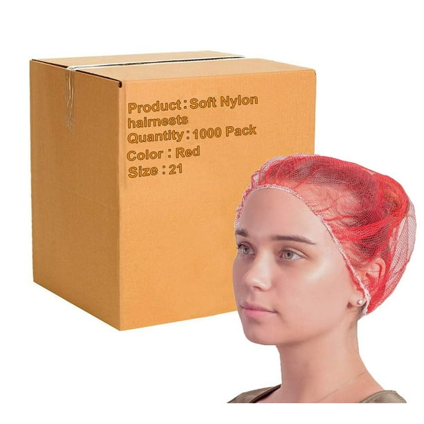 1000 Pack Red Soft Nylon 21". Disposable red