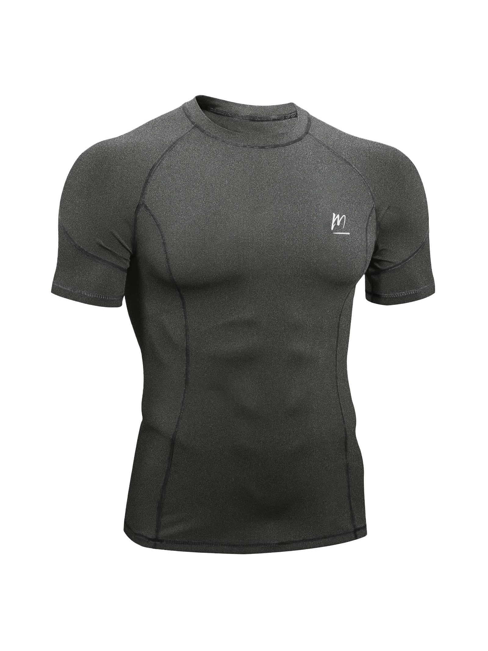 Men's Fitness TShirt Compressing Tight Short Sleeve Workout Top Gym