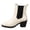 Beige Boots for Women, variant on Patent Square Heel Chelsea Boots Women Elastic Pointed Toe Booties Beige 40