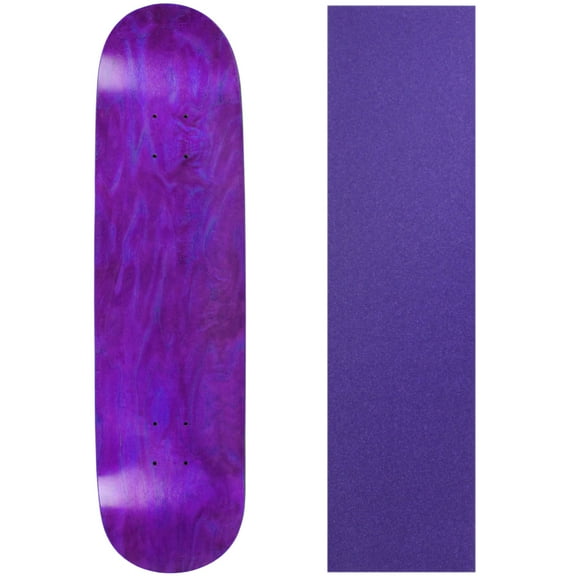 Skateboard Deck Pro 7-Ply Canadian Maple STAINED PURPLE With Griptape 7.5" - 8.5"