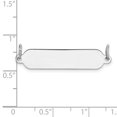 thumbnail image 2 of 925 Sterling Silver Solid Polished Engraveable Plate Charm 8x34mm Wide Pendant Necklace for Women, 2 of 2