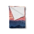 thumbnail image 2 of Appalachian Soft Flannel Fleece Throw Blanket, Landscape Photo of Sunset over Blue Ridge Mountains in Virginia, Cozy Plush for Indoor and Outdoor Use, 70" x 90", Coral and Dark Sky Blue, by Ambesonne, 2 of 5