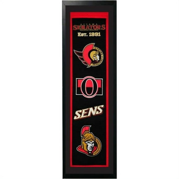 Encore Select 109-78 Ottawa Senators Logo History Felt Banner - 14 x 37 in.