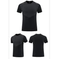 thumbnail image 2 of USNSM Men's Solid Color Short Sleeve UPF 50+ T-Shirt Quick Dry Rash Guard Athletic Running Swim Top Tee Performance Water Shirts Black M, 2 of 3