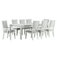 thumbnail image 7 of Dover 9P 60-78-96" Rectangle Expanding Dining Table Set Padded Chairs White Wood, 7 of 7
