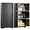 Black, variant on Cozy Castle Kitchen Pantry Cabinet, 68.5" Tall Wood Storage Cabinet with Doors and Shelves,31.5" Wide 6 Doors Freestanding Cupboard Utility Hutch for Dining Room Living Room Bathroom Furniture, White
