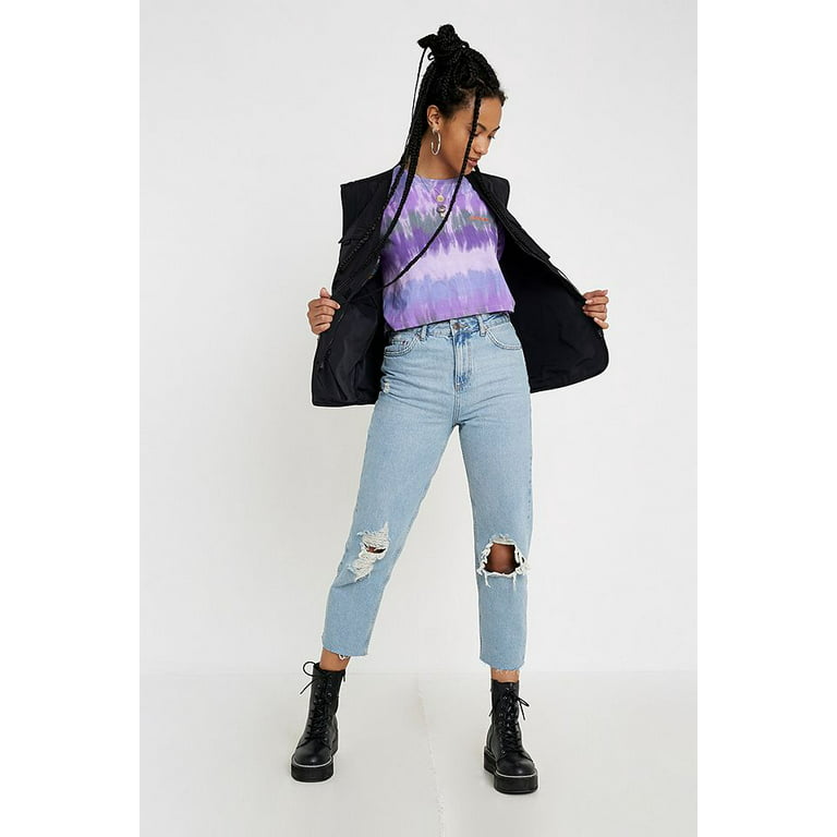 Women's Urban Outfitters Pax Ripped High Waist Jeans, Size 28 32 - Blue - Walmart.com
