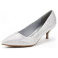 thumbnail image 6 of Dream Pairs Women's Low Heel D'Orsay Pointed Toe Pump Shoes Wedding Party Shoes, 6 of 7