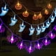thumbnail image 2 of Cadena de luz Led para fiesta de Halloween, 1,5 m, murciélago púrpura, Pumkin, fantasma de terror, decoración para el hogar, 2 of 4