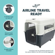 SportPet Designs Airline Approved Plastic Dog Kennel with Wheels, XX-Large
