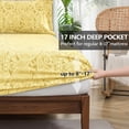 thumbnail image 3 of King Size Bed Sheets Set PC Soft Cooling Thread Count Microfiber Printed Sheet Deep Pocket Breathes Better Machine Washable Tropical Palm Tree Fronds Patterned Double, 3 of 6