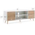 thumbnail image 2 of ChVans 70 Inch Mid Century Modern TV Stand for TVs up to 80 inches, Wood TV Stand with Storage, Entertainment Center for Living Room Bedroom, TV Media Console, 2 of 8