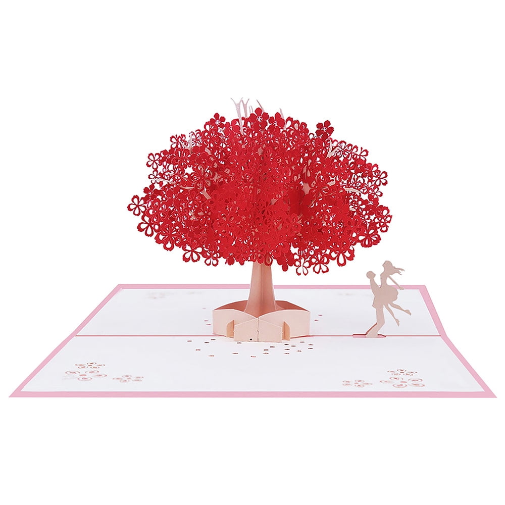 Hohaski 3d Valentines Day Cards For Her Him Paper Anniversary Gifts For Husband Wife Happy Birthday Card For Boyfriend Girlfriend Paper Greeting Card With Red Heart Envelope Walmart Com Walmart Com