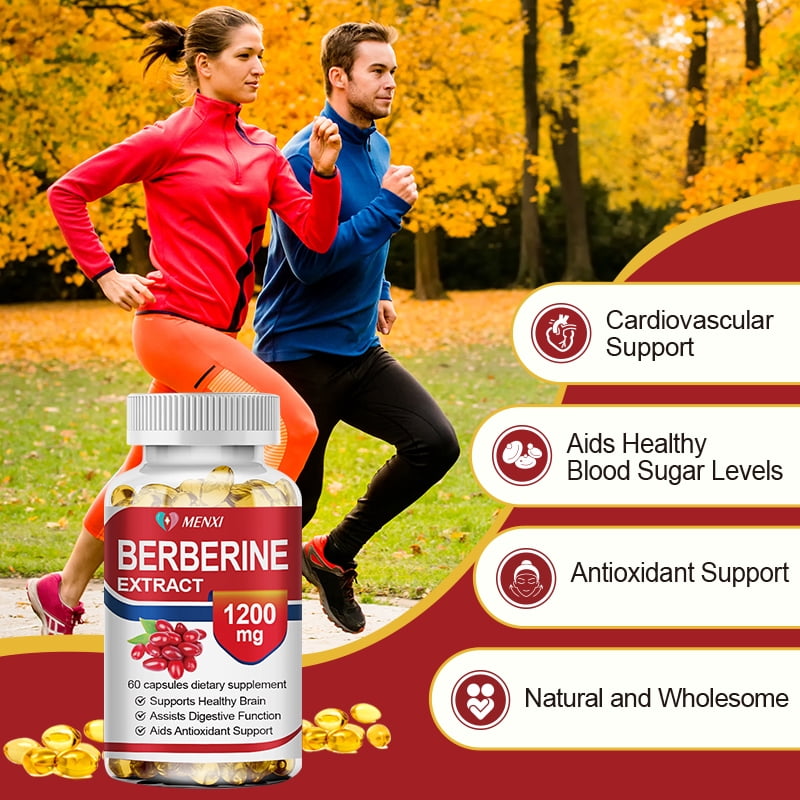 MENXI Berberine with Ceylon Cinnamon 1200mg Blood Sugar Support Supplement Health Immune,240 capsules