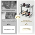 thumbnail image 2 of Organizador de baño Dobbyby de 2 niveles en acero inoxidable y mármol, 2 of 8