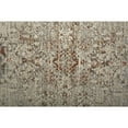 thumbnail image 4 of 10' Tan Ivory And Orange Floral Power Loom Distressed Runner Rug With Fringe, 4 of 8