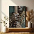 thumbnail image 6 of Black Hand With Golden Royal Sword Canvas Print, African Royalty Elegant Home Living Room Wall Decor Art, 6 of 8
