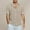 Khaki, variant on Zylanna Men's Turndown Collar Shirts, Button Down Summer Short Sleeve Solid Color Breathable Casual Trouses for Men Blue Size L
