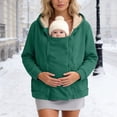 thumbnail image 2 of KPOPLK Maternity Baby Wearing Jacket, Women's 2-in-1 Winter Coat with Pocket, Heavyweight Fleece Zip Up Front,Size XXXXXL, 2 of 8