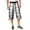 White Plaid, variant on Pro Club Mens Cotton Twill Cargo Short Pants with Belt 30"-52"