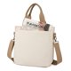 thumbnail image 2 of Bolso bandolera de lona con correa ajustable, neceser de maquillaje de lona (blanco) Sywqhk Para Estrenar, 2 of 9