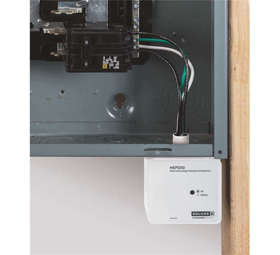 Square D 120V/240V Panel Mounted Whole House Surge Protector HEPD50