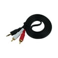 thumbnail image 1 of 3,5 mm 0,32 cm macho a 2 RCA macho Audio Y Cable 143,26 cm 1,43 m, 1 of 1