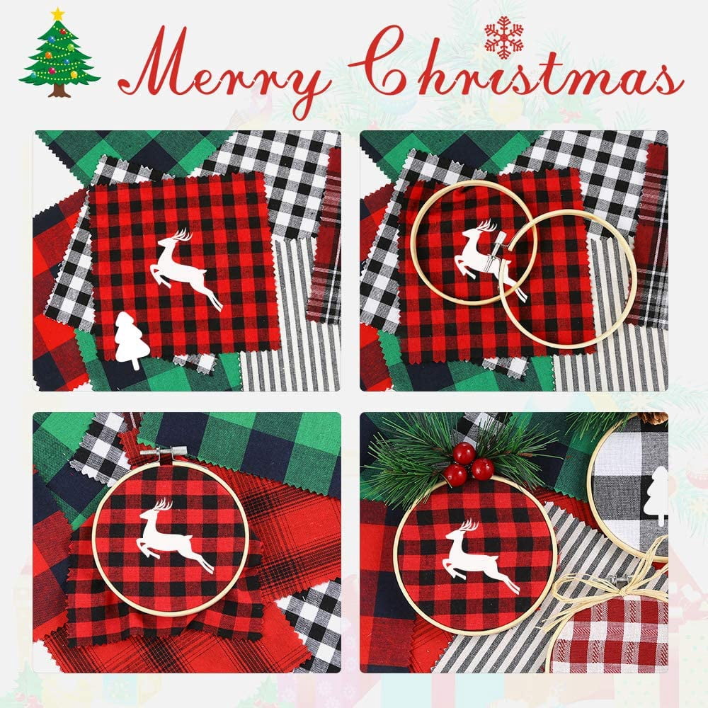24 Pieces 4 Inch Embroidery Hoops Bulk Wholesale Cross Stitch Hoop Ring for Embroidery, Art Craft Handy Sewing and Christmas Decoration