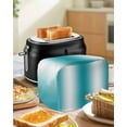 thumbnail image 5 of Fsddascl Turquoise White Ombre Small Toaster Cover 2 Slice, Kitchen Appliance Covers, Farmhouse Minimalist Gradient Art Toaster Oven Cover with Loop, Bread Machine Cover Dust Cover Protection, 5 of 5