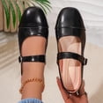 thumbnail image 2 of Daiosportswear Women's Mary Jane Ballet Flats Adjustable Strap Non-Slip Flat Dress Shoes for Daily Casual office Wear Black, 2 of 9