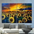 thumbnail image 4 of Sunset Landscape Art, Sunset Nature Landscape Canvas Art, Sunflower Field Art Canvas, Sunflower Field Painting, View Art, Canvas Wall Decor - Rolled Canvas, 4 of 9