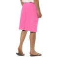 thumbnail image 3 of INSPIRE CHIC Men's Shorts Summer Drawstring Elastic Waist Solid Beach Board Swim Shorts 32 Pink, 3 of 6