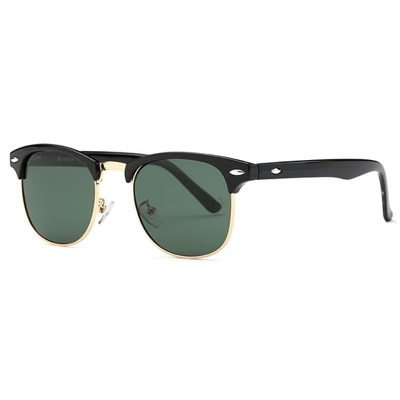 AEVOGUE Gafas de sol polarizadas para mujeres y hombres Gafas de sol retro con montura semi sin montura AE0369