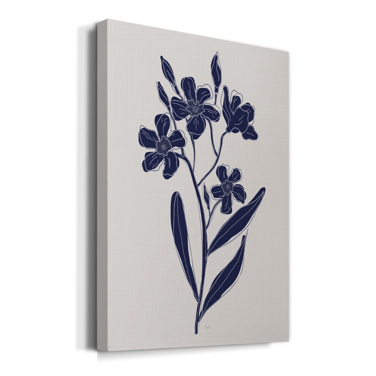 Indigo Botanical Study II Premium Gallery Wrapped Canvas - Ready to Hang
