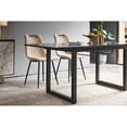 thumbnail image 2 of Black Square Dining Table With Metal Leg, Surface, Modern Appeal Contemporary, 2 of 5