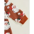 thumbnail image 6 of Gureui Newborn Toddler Infant Baby Girls Boys Christmas Casual Romper, Long Sleeve Santa Claus/Letter  Santa Claus Print Romper, 6 of 8