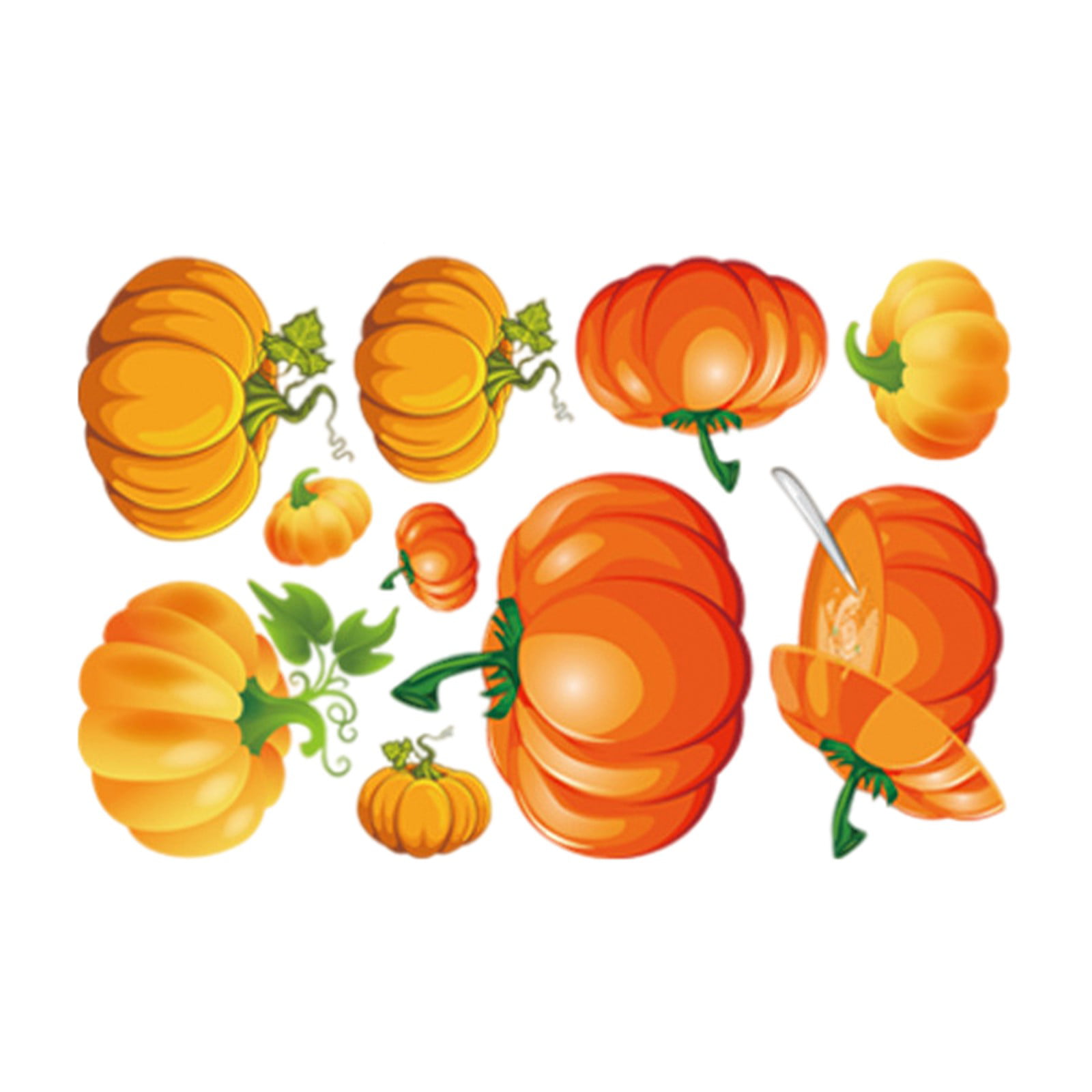 Fall/Harvest Glitter Foam OrangePumpkin Stickers 12 pc by Creatology New 