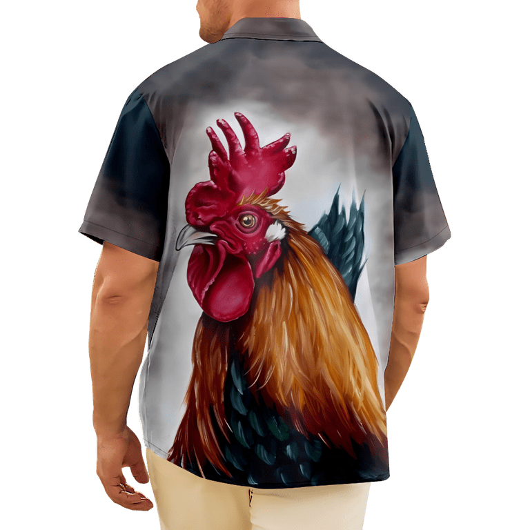 Adult Shirt Chicken Serviceable Classics Animation Print Bowling