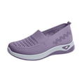 thumbnail image 2 of HAJWOH Orthopedic Dress Shoes for Women Arch Support Slip on Non Slip Tennis Shoes Breathable Mesh Stretch Work Shoes Comfort 2026 New Orthopedic Shoes Light Purple 42, 2 of 5