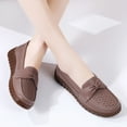 thumbnail image 6 of Big Size Women's Casual Loafers Slip On Leather Shoes Lightweight Casual Walking Shoes Female Moccasins Classic Penny Loafer Flats Boat Shoes, 6 of 8