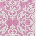 thumbnail image 3 of HomeRoots 676906 8 x 10 ft. Blush & Ivory Damask Washable Machine Made Rectangle Area Rug with UV Protection, 3 of 9