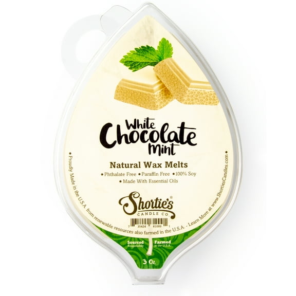 White Chocolate Mint Soy Wax Melts - All Natural   Essential Oils   Phthalate Free - Shortie's Candle Company