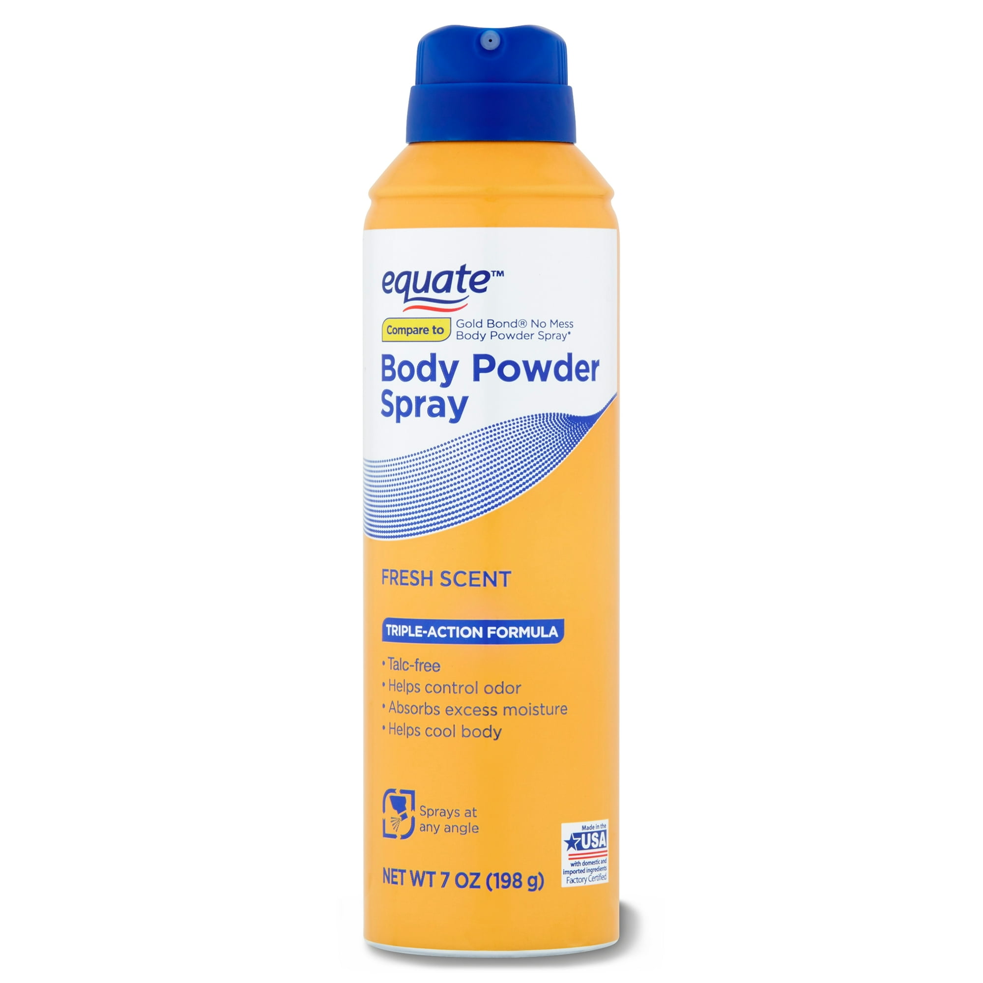 Equate Body Powder Spray, Fresh Scent, 10 oz