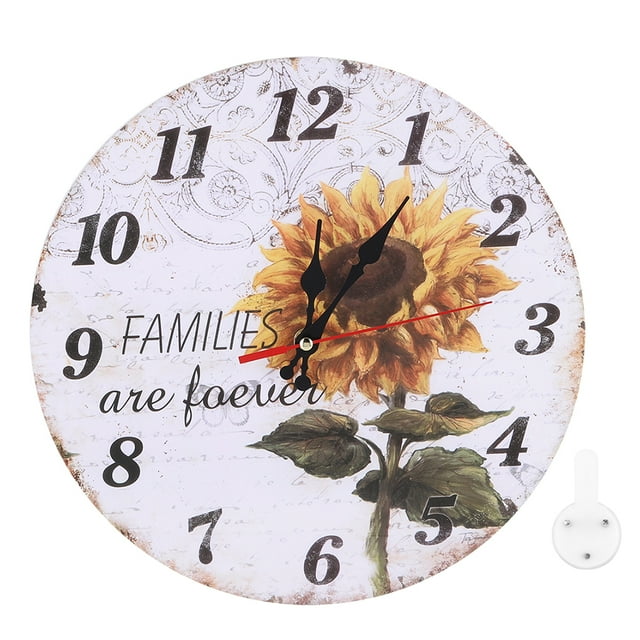 Reloj de pared con diseño de girasol hermoso de 30cm, decoración colgante para el hogar, oficina, cafetería