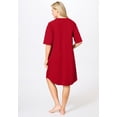 thumbnail image 2 of Dreams & Co. Plus Size Short French Terry Zip-Front Robe, 2 of 6